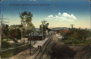 Enfield NH B&M RR Train Station Depot c1910 Postcard