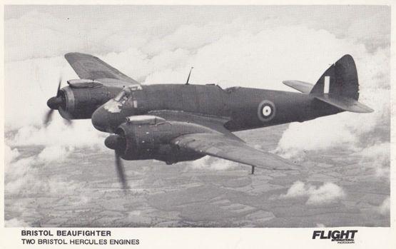 Bristol Beaufighter Hercules Military Plane Postcard