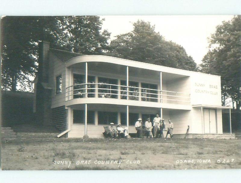 Pre-1950 rppc NICE VIEW Osage Iowa IA W0182