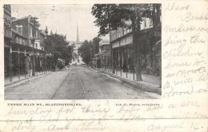Slatington Pennsylvania Upper Main Street Scene Antique Postcard K44558