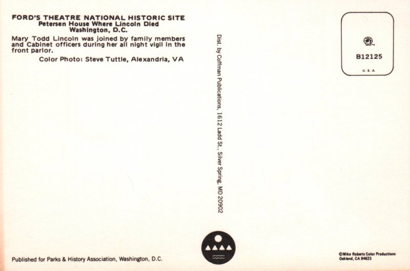 Petersen House,Ford Theatre Historic Site,Washington,DC BIN