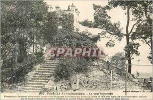 Postcard Old Forest of Fontainebleau Tower Denecourt