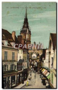 Old Postcard Auxerre La Rue De L & # 39Horloge