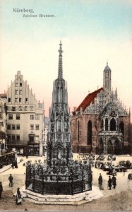 Germany Nuernberg Schoenner Brunnen Fountain