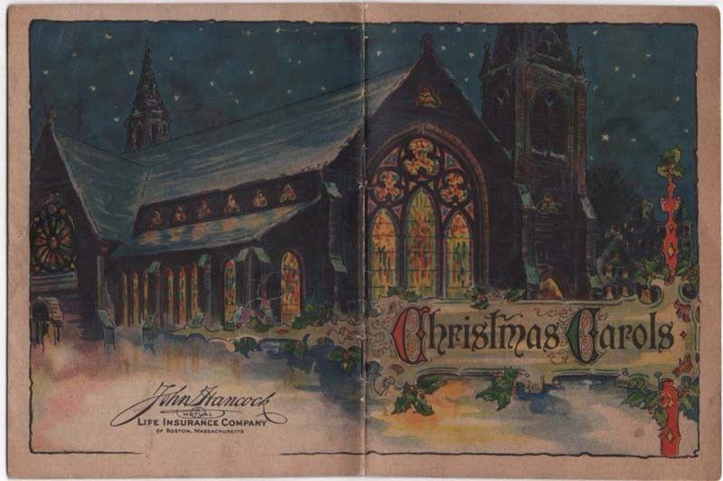 Vintage Advertising Booklet, CHRISTMAS CAROLS, John Hanco...