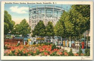 PENNSVILLE NJ FLOWER GARDEN RIVERVIEW BEACH VINTAGE POSTCARD