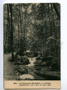 214227 BELGIUM SPA La Promenade Meyerbeer Vintage postcard