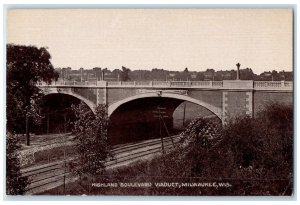 c1910's Highland Boulevard Viaduct Milwaukee Wisconsin WI Antique Postcard