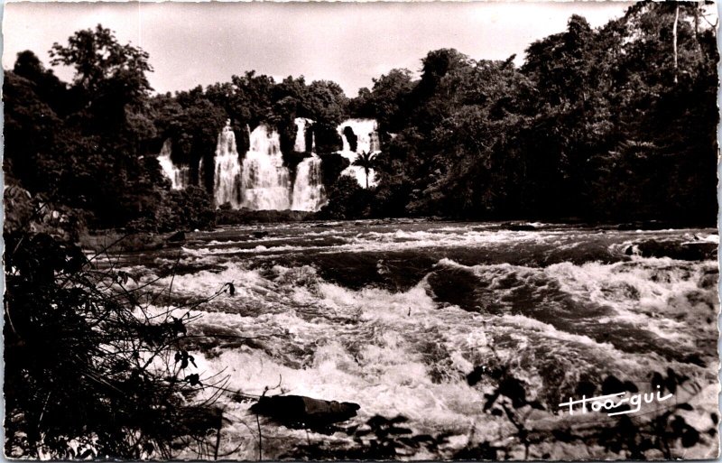 Central African Republic Bangui Oubangui Chari Les Chutes de Bouali RPPC C010