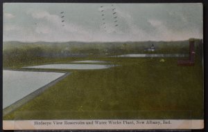 New Albany, IN - Birdseye View Reservoirs and Water Works Plant - 1909