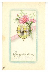 Greeting - Congratulations    (writing on front, stain, corner crease)