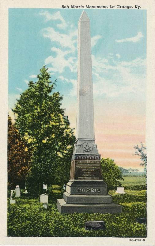 Bob Morris Monument at La Grange KY Kentucky Founder of Order of Eastern Star WB