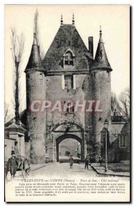 Old Postcard Villeneuve sur Yonne Gate Cote Sens Interior