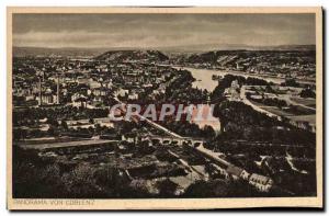 Old Postcard Panorama von Coblenz