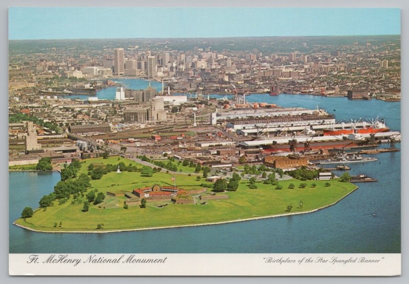Military~Fort McHenry National Monument~Baltimore Maryland~Continental Postcard 