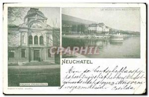 Old Postcard Neuchatel Switzerland The Museum of Fine Arts Main Facade