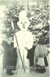 Snowman Writing on back 