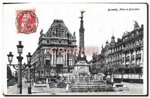 Old Postcard Brussels Place de Brouckere