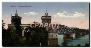 Old Postcard Mainz Eisenbahnbrücke