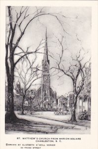 St Matthew's Church From Marion Square by Elizabeth O'Neill Verner ...