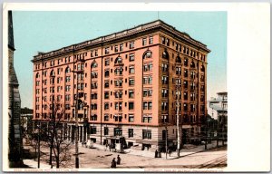 Dayton Ohio OH, Algonquin Hotel Building, Corner Highway, Vintage Postcard