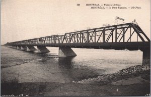 Canada Montreal Victoria Bridge Vintage Postcard 03.84