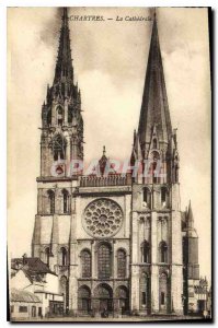 Postcard Old Chartres Cathedrale