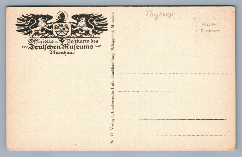 GERMAN AIRSHIPS AVIATION MUSEUM ANTIQUE POSTCARD