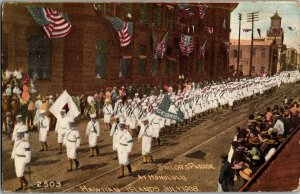 Sailors Parade at Honolulu HI July 1908 Vintage Postcard E53