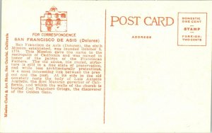 Mission Dolores California Postcard