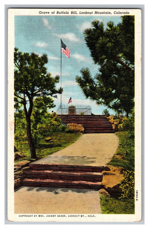 Postcard CO Grave Of Buffalo Bill Lookout Mountain Colorado Card #2