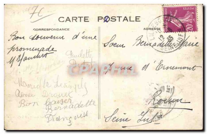 Lillebonne - The Church - Old Postcard