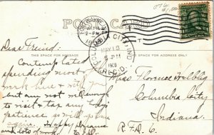 Postcard Indiana Huntington Public Library 1908 S12