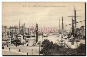 Old Postcard Le Havre General view of Boat Basin Trade