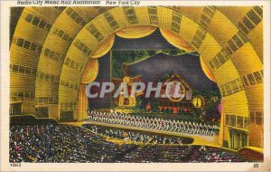Postcard Old New York City Radio city Music Hall Auditorium
