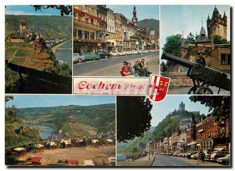 Modern Postcard Cochem Mosel Gruss aus der Weinstadt Cochem an der Mosel