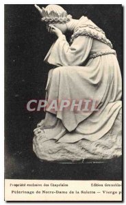 Old Postcard Pilgrimage of Our Lady of Salette Virgin crying