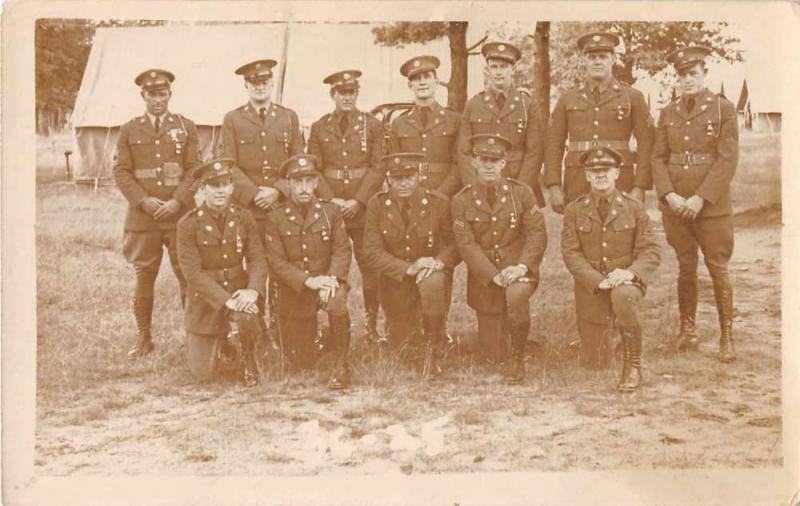 Military Soldiers Real Photo Antique Postcard J50819 