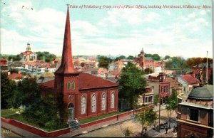 Postcard MS Vicksburg from Roof of Post Office Looking Northeast ~1910 M45