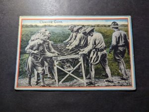 Mint USA Military Postcard US Infantry Soldiers Cleaning Guns