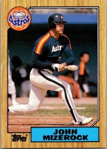 1987 Topps Baseball Card John Mizerock Houston Astros sk3366