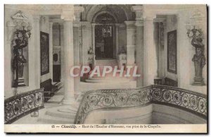 Old Postcard Chantilly High-I & # 39Escalier D & # 39Honneur View from the ch...