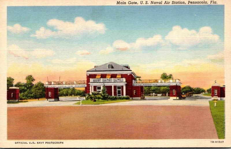 Florida Pensacola Main Gate U S Naval Air Station Curteich