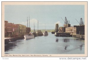 High Tide, Market Slip, SAINT JOHN, New Brunswick, Canada, 30-40s