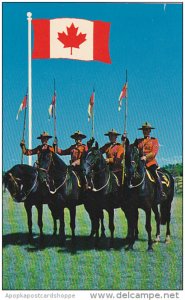 Canada Royal Canadian Mounted Police with New Canadian Flag