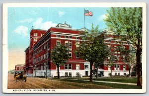 Rochester Minnesota~Medical Block From Corner~Vintage Postcard