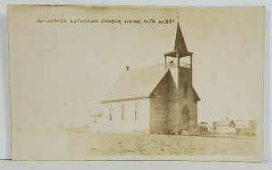 Canada Norwegian Lutheran Church, Viking Alta No251 RPPC to Chicago Postcard O14