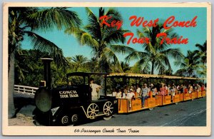 Vtg Florida FL Key West Passenger Conch Tour Train 1960s View Postcard