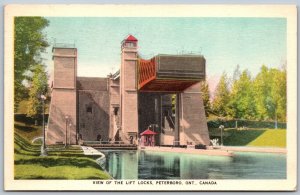 Postcard Peterborough Ontario c1950 View Of The Lift Locks