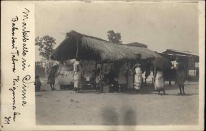 Philippines? Marketplace in Sima - Cebu? c1910 Real Photo Postcard